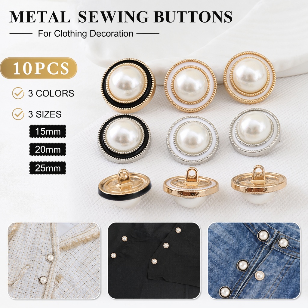 Luxury Bags Dry Clean - 10 Adet Lüks İnci Metal Dikiş