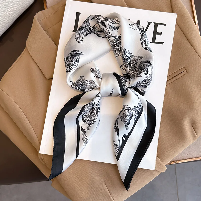 Luxury Bags Trending - 70*70cm lüks çiçek baskı ipek kare