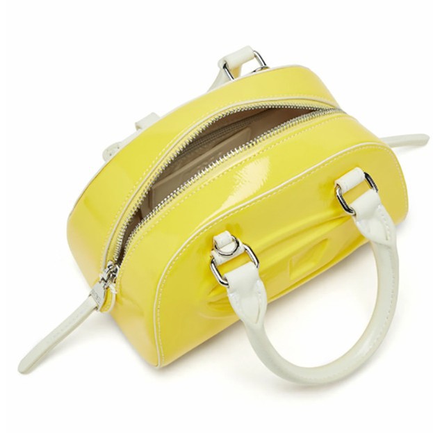Parlak Sarı Parlak Patent PU M - Top Handle Patent Bag incelemesi ve fiyatı