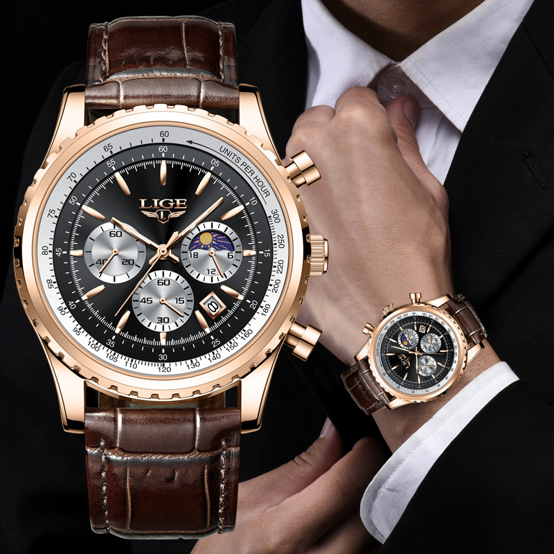 Yeni moda Mens saatler LIGE üs - Luxury Bags Brands List incelemesi ve fiyatı