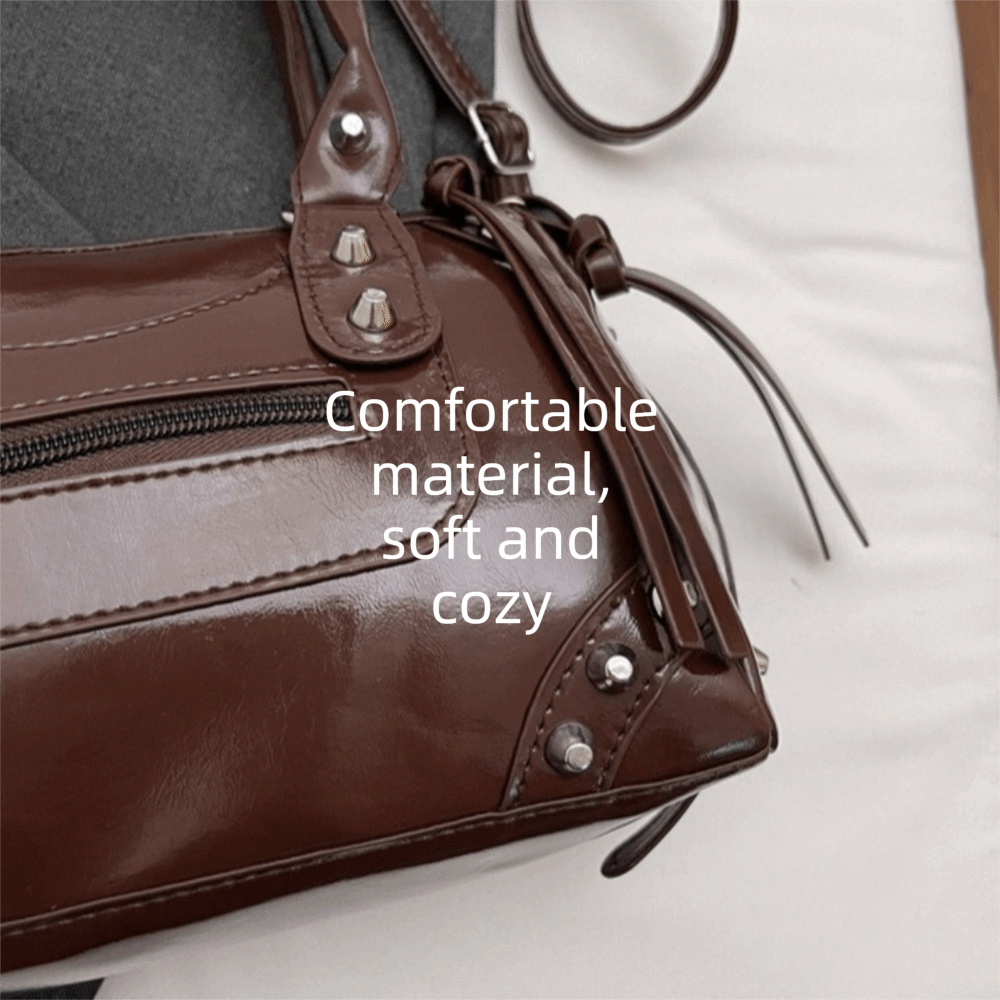 Moda Perçinli Yastık Çanta Büy - Top Handle Patent Bag incelemesi ve fiyatı