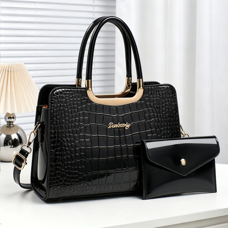 2 parçalı kadın çanta seti, ti - Top Handle Patent Bag incelemesi ve fiyatı