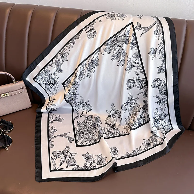 70*70cm lüks çiçek baskı ipek  - Luxury Bags Trending incelemesi ve fiyatı