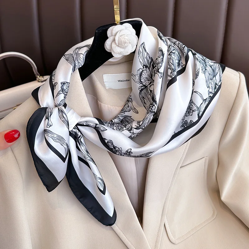 70*70cm lüks çiçek baskı ipek  - Luxury Bags Trending incelemesi ve fiyatı