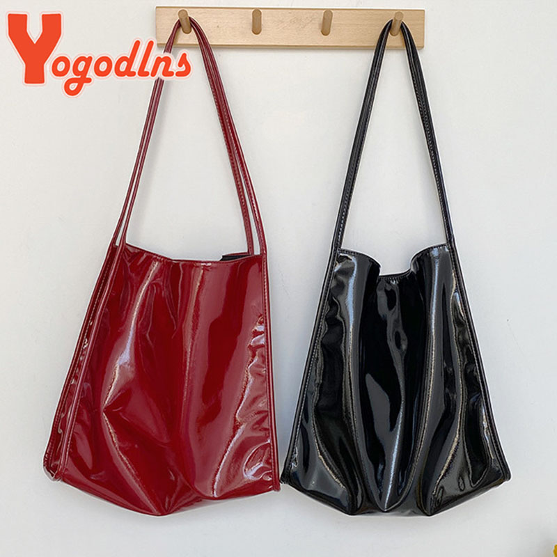 Yogodlns Lüks Rugan Tote Çanta - Top Handle Patent Bag incelemesi ve fiyatı